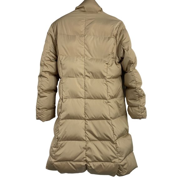Size Small Womens Andrew Marc Goose Down Puffer Coat Quilted Beige EUC 6522 - Picture 7 of 12